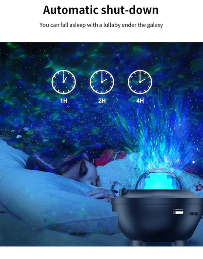 New LED Starry Galaxy Projector Night Light Child Gift USB Bluetooth Music Player Star NightLight Colorful Projector Night Lamp